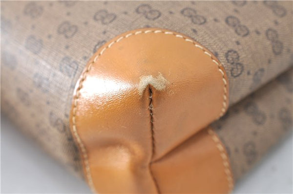 Authentic GUCCI Micro GG PVC Leather Shoulder Cross Body Bag Purse Brown J0564