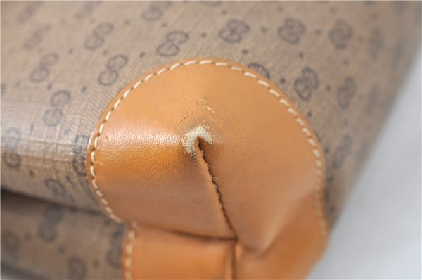 Authentic GUCCI Micro GG PVC Leather Shoulder Cross Body Bag Purse Brown J0564