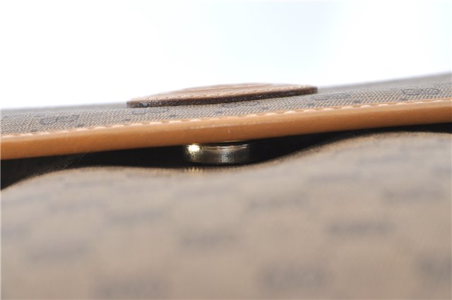 Authentic GUCCI Micro GG PVC Leather Shoulder Cross Body Bag Purse Brown J0564