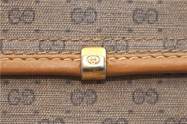 Authentic GUCCI Micro GG PVC Leather Shoulder Cross Body Bag Purse Brown J0564