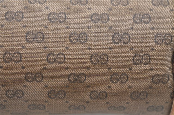 Authentic GUCCI Micro GG PVC Leather Shoulder Cross Body Bag Purse Brown J0564