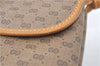 Authentic GUCCI Micro GG PVC Leather Shoulder Cross Body Bag Purse Brown J0564