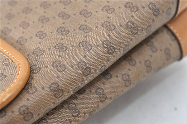 Authentic GUCCI Micro GG PVC Leather Shoulder Cross Body Bag Purse Brown J0564