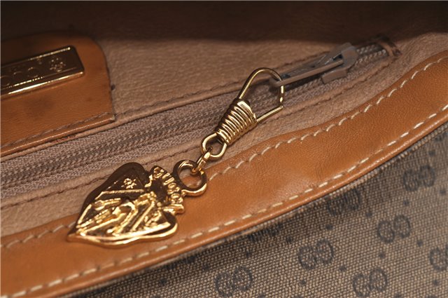 Authentic GUCCI Micro GG PVC Leather Shoulder Cross Body Bag Purse Brown J0564