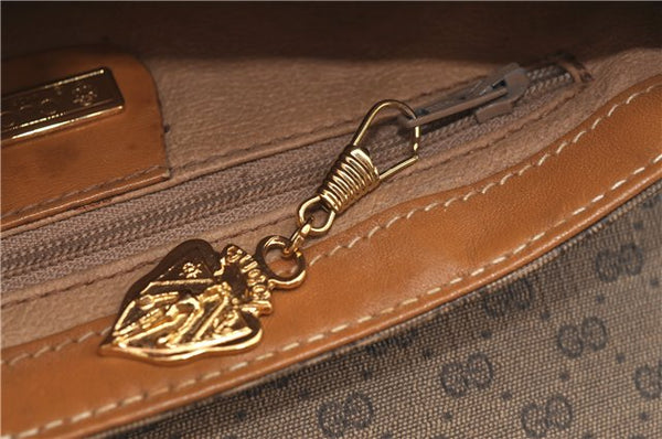 Authentic GUCCI Micro GG PVC Leather Shoulder Cross Body Bag Purse Brown J0564