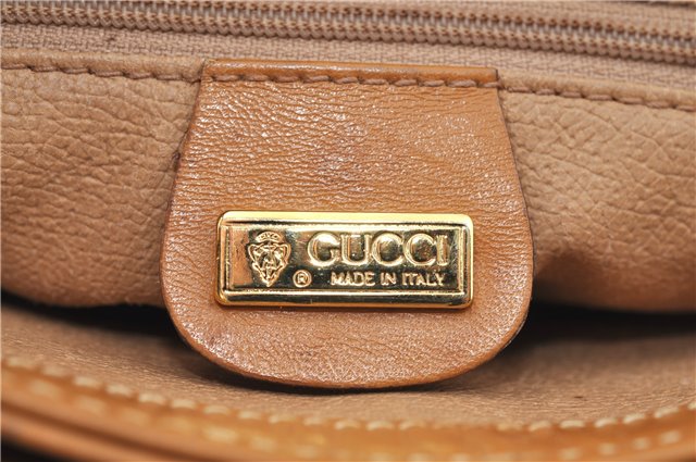 Authentic GUCCI Micro GG PVC Leather Shoulder Cross Body Bag Purse Brown J0564