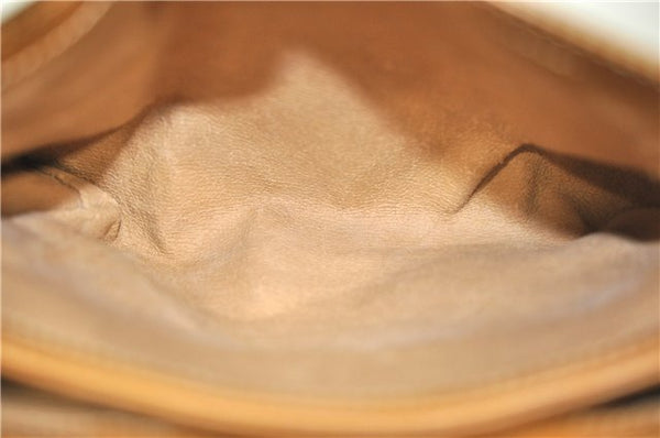 Authentic GUCCI Micro GG PVC Leather Shoulder Cross Body Bag Purse Brown J0564