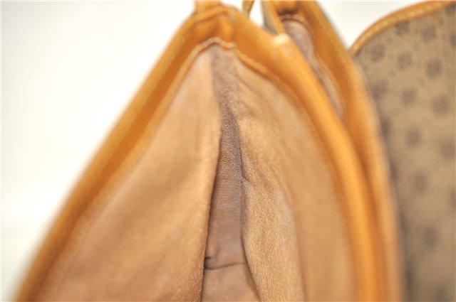 Authentic GUCCI Micro GG PVC Leather Shoulder Cross Body Bag Purse Brown J0564