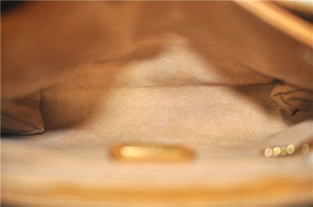 Authentic GUCCI Micro GG PVC Leather Shoulder Cross Body Bag Purse Brown J0564