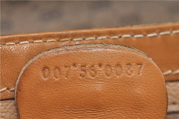 Authentic GUCCI Micro GG PVC Leather Shoulder Cross Body Bag Purse Brown J0564