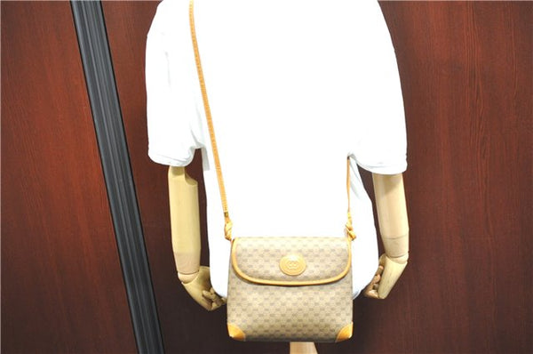 Authentic GUCCI Micro GG PVC Leather Shoulder Cross Body Bag Purse Brown J0564