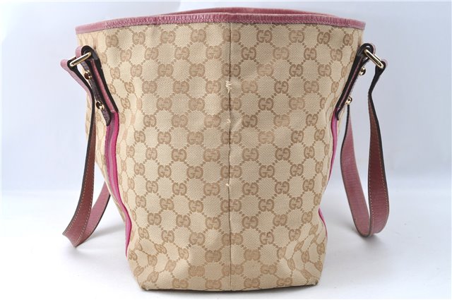 Auth GUCCI Sherry Line Shoulder Tote Bag GG Canvas Leather 139260 Beige J0565