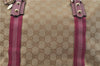 Auth GUCCI Sherry Line Shoulder Tote Bag GG Canvas Leather 139260 Beige J0565