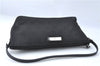Authentic GUCCI Hand Bag Pouch Purse GG Canvas Leather 0391103 Black J0571