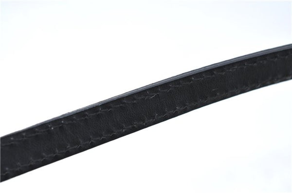 Authentic GUCCI Hand Bag Pouch Purse GG Canvas Leather 0391103 Black J0571