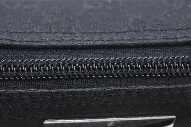 Authentic GUCCI Hand Bag Pouch Purse GG Canvas Leather 0391103 Black J0571