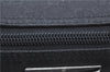 Authentic GUCCI Hand Bag Pouch Purse GG Canvas Leather 0391103 Black J0571