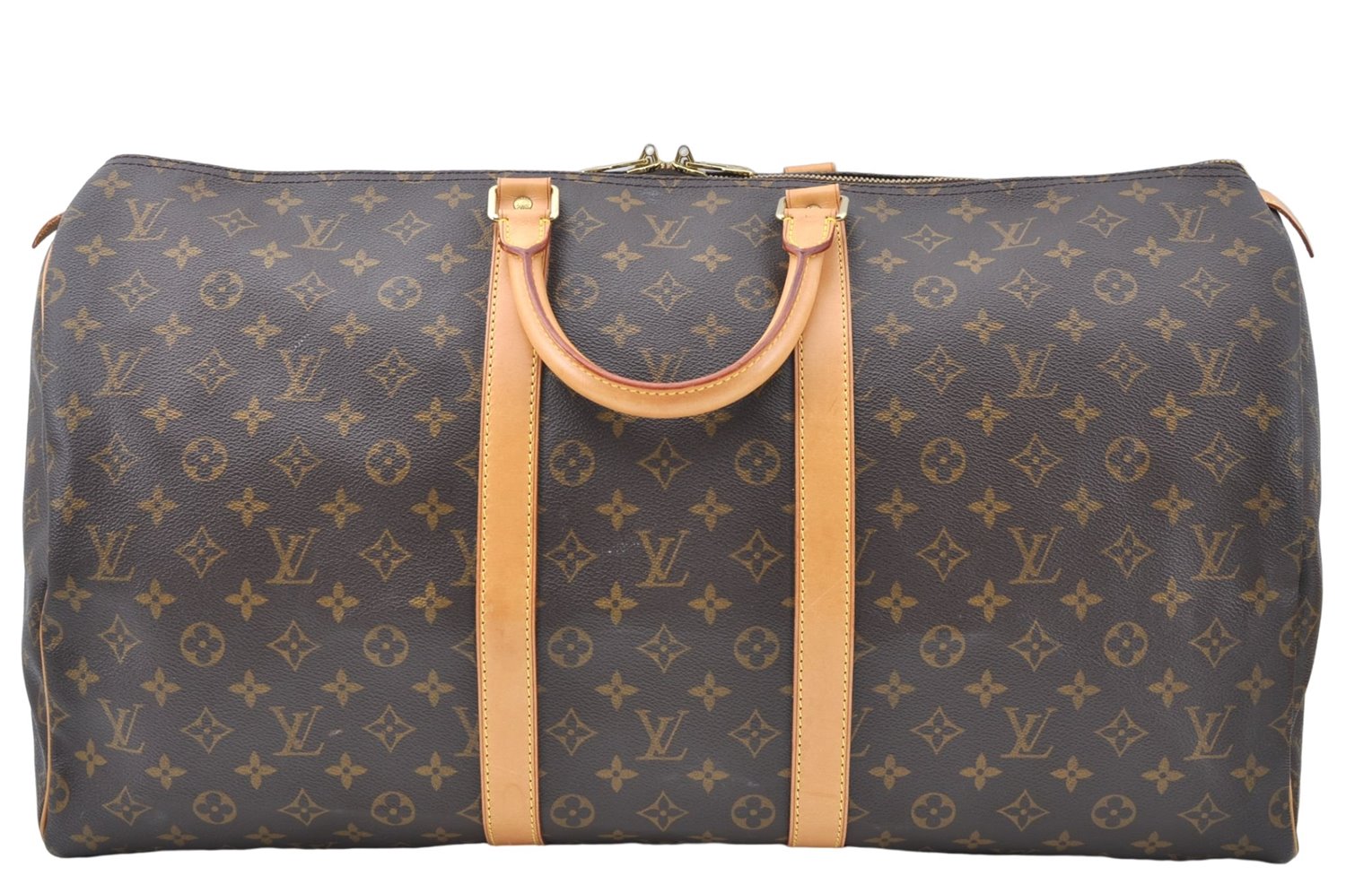 Authentic Louis Vuitton Monogram Keepall 55 Travel Boston Bag M41424 LV J0576