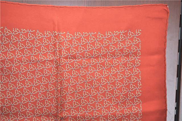 Authentic HERMES Petit Carre 40 Scarf Handkerchief Silk Red J0579