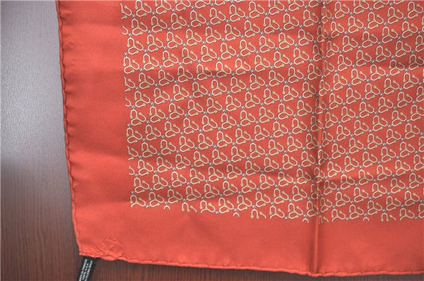 Authentic HERMES Petit Carre 40 Scarf Handkerchief Silk Red J0579