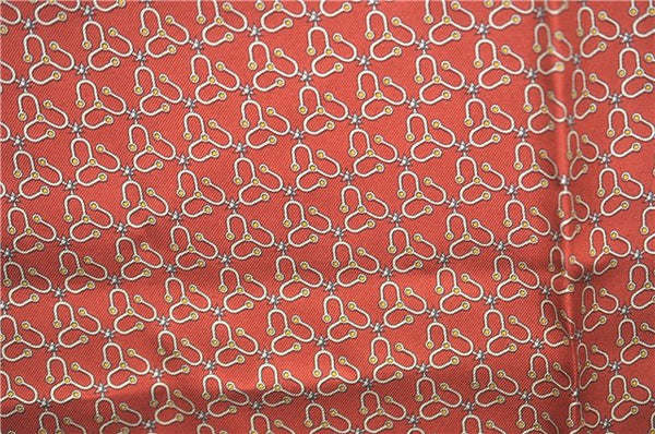 Authentic HERMES Petit Carre 40 Scarf Handkerchief Silk Red J0579