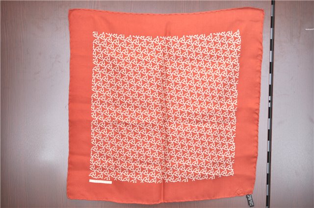 Authentic HERMES Petit Carre 40 Scarf Handkerchief Silk Red J0579