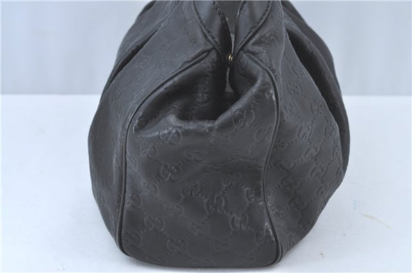 Authentic GUCCI Guccissima Sukey Shoulder Tote Bag GG Leather 211944 Black J0583