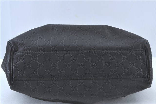 Authentic GUCCI Guccissima Sukey Shoulder Tote Bag GG Leather 211944 Black J0583