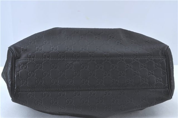 Authentic GUCCI Guccissima Sukey Shoulder Tote Bag GG Leather 211944 Black J0583