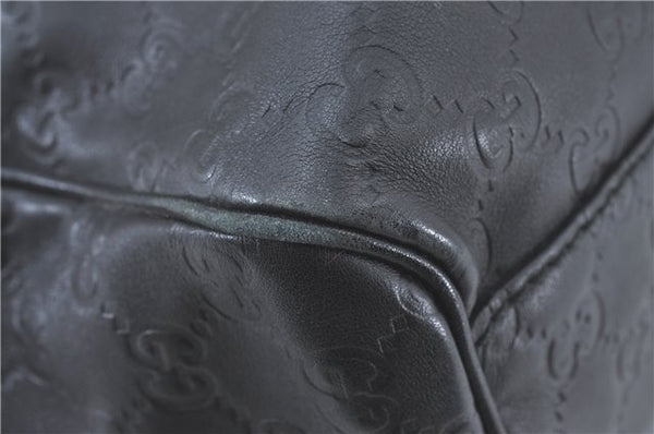 Authentic GUCCI Guccissima Sukey Shoulder Tote Bag GG Leather 211944 Black J0583