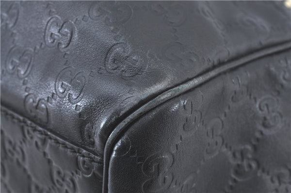 Authentic GUCCI Guccissima Sukey Shoulder Tote Bag GG Leather 211944 Black J0583