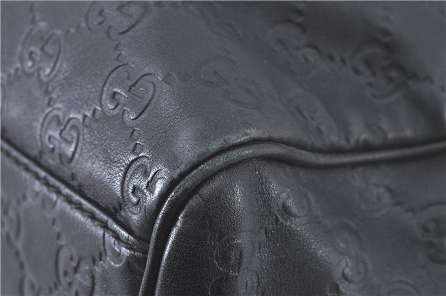 Authentic GUCCI Guccissima Sukey Shoulder Tote Bag GG Leather 211944 Black J0583