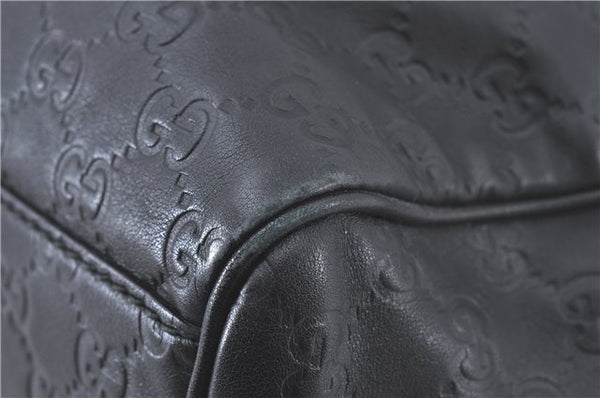 Authentic GUCCI Guccissima Sukey Shoulder Tote Bag GG Leather 211944 Black J0583