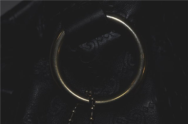 Authentic GUCCI Guccissima Sukey Shoulder Tote Bag GG Leather 211944 Black J0583