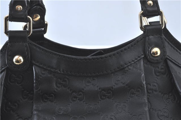 Authentic GUCCI Guccissima Sukey Shoulder Tote Bag GG Leather 211944 Black J0583