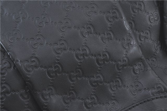 Authentic GUCCI Guccissima Sukey Shoulder Tote Bag GG Leather 211944 Black J0583