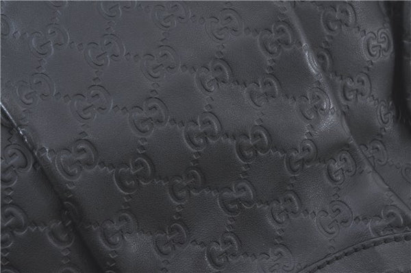 Authentic GUCCI Guccissima Sukey Shoulder Tote Bag GG Leather 211944 Black J0583