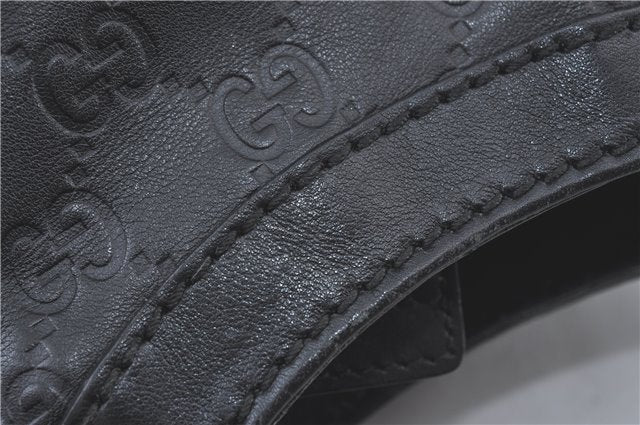 Authentic GUCCI Guccissima Sukey Shoulder Tote Bag GG Leather 211944 Black J0583