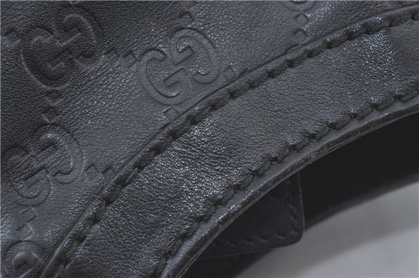 Authentic GUCCI Guccissima Sukey Shoulder Tote Bag GG Leather 211944 Black J0583