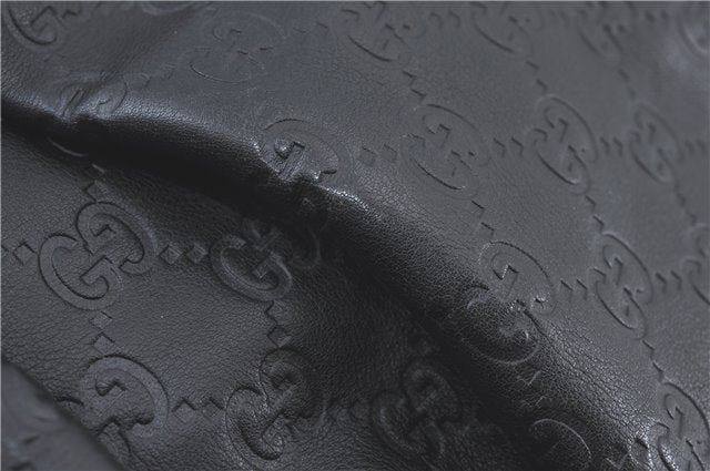 Authentic GUCCI Guccissima Sukey Shoulder Tote Bag GG Leather 211944 Black J0583