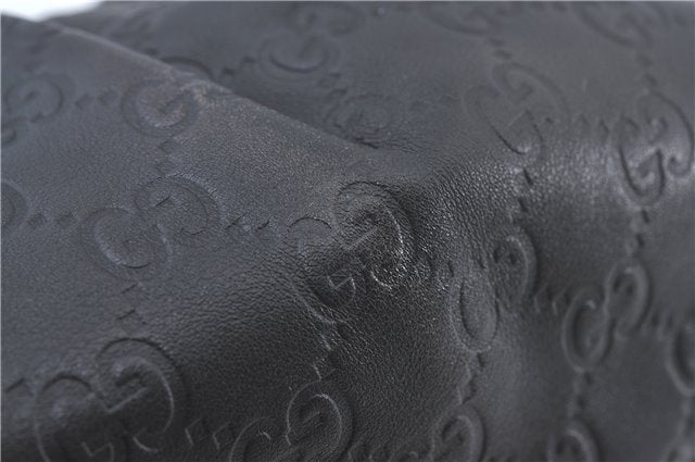 Authentic GUCCI Guccissima Sukey Shoulder Tote Bag GG Leather 211944 Black J0583