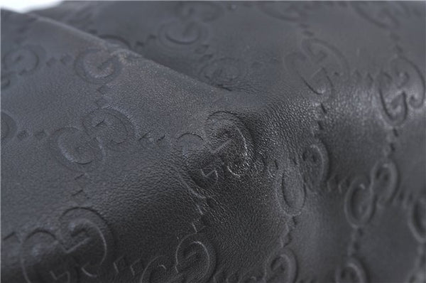 Authentic GUCCI Guccissima Sukey Shoulder Tote Bag GG Leather 211944 Black J0583