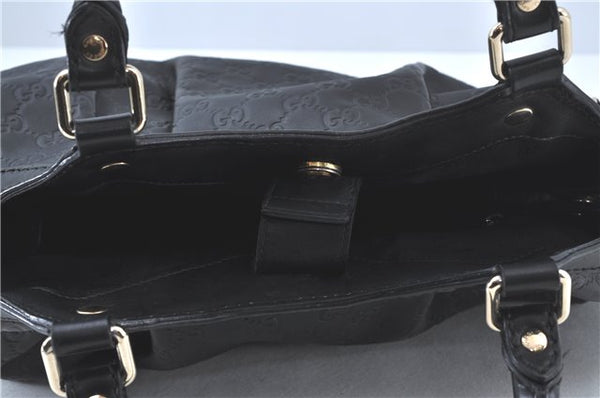 Authentic GUCCI Guccissima Sukey Shoulder Tote Bag GG Leather 211944 Black J0583