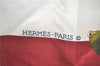 Authentic HERMES Carre 90 Scarf "Chasse a Vol" Silk Wine Red J0584