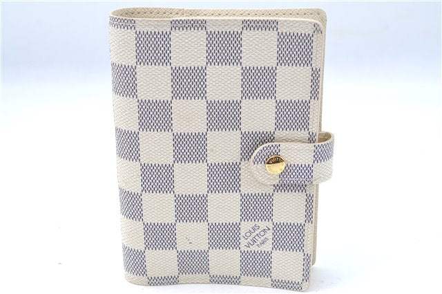 Authentic Louis Vuitton Damier Azur Agenda PM Day Planner Cover R20706 LV J0585