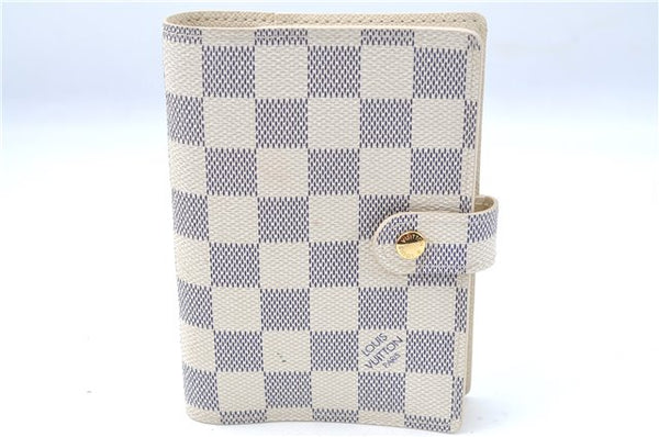 Authentic Louis Vuitton Damier Azur Agenda PM Day Planner Cover R20706 LV J0585