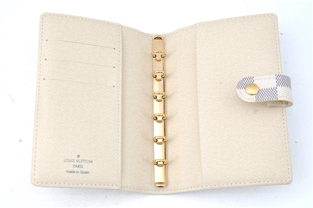 Authentic Louis Vuitton Damier Azur Agenda PM Day Planner Cover R20706 LV J0585