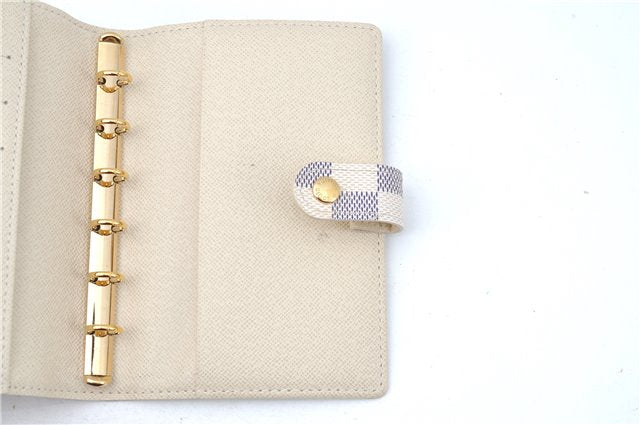 Authentic Louis Vuitton Damier Azur Agenda PM Day Planner Cover R20706 LV J0585