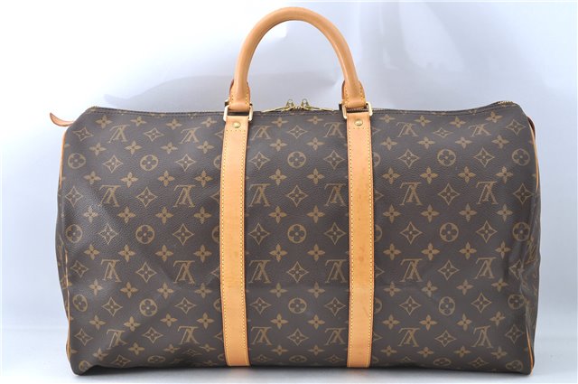 Authentic Louis Vuitton Monogram Keepall 50 Travel Boston Bag M41426 LV J0586