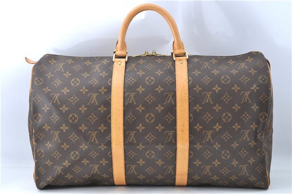 Authentic Louis Vuitton Monogram Keepall 50 Travel Boston Bag M41426 LV J0586